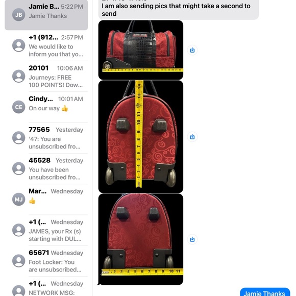 Brighton Red and Black Duffel Bag with Textured Leather - Picture 2 of 12